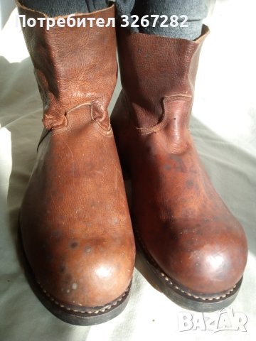 Ботуши, Военни, Естествена Кожа, Къси Кончови, снимка 15 - Антикварни и старинни предмети - 44068875