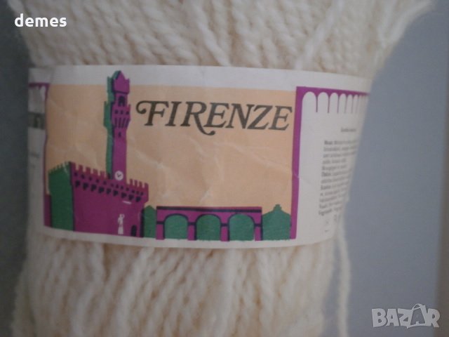 Бяла унгарска прежда  FIRENZE 50 грама, снимка 3 - Други - 27475035