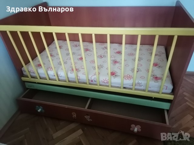 Бебешка кошара с матрак , снимка 2 - Мебели за детската стая - 42948859