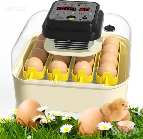 16 Автоматичен инкубатор за яйца за люпене с контрол на влажността и температурата, снимка 1