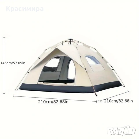 Луксозна водоустойчива палаттка със сребърно покритие и UV защита, снимка 3 - Палатки - 53004180