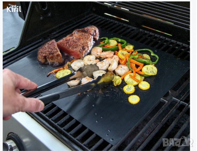 Подложка за Барбекю скара грил BBQ тефлонова против загаряне Размери 40/33 см., снимка 4 - Барбекюта - 26358463
