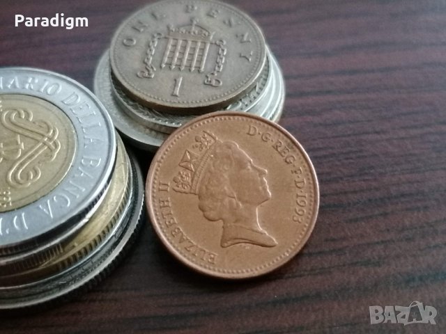 Монета - Великобритания - 1 пени | 1993г., снимка 2 - Нумизматика и бонистика - 35033056