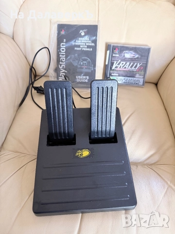 PlayStation 1 Комплект: Mad Catz Волан, Педали, 2 Джойстика, Игри, Кутия, снимка 7 - PlayStation конзоли - 52729874
