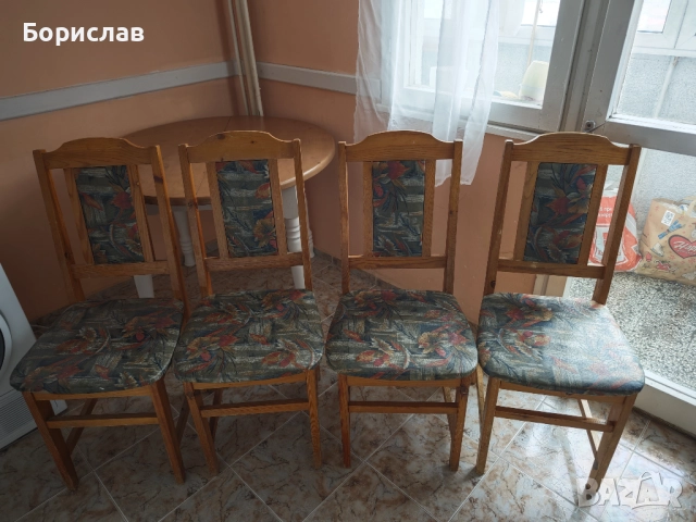 4бр. Масивни дървени столове