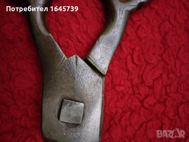 Огромна стара абаджийска ножица от 19 век, снимка 5 - Антикварни и старинни предмети - 52712628