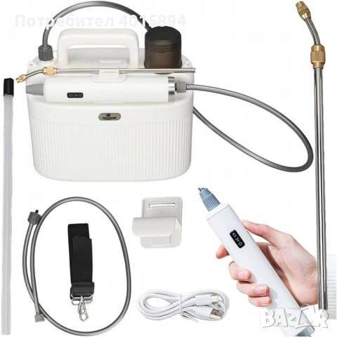 Електрическа градинска пръскачка с батерия 2200 Mah, налягане, 5L, снимка 14 - Градински мебели, декорация  - 53309507