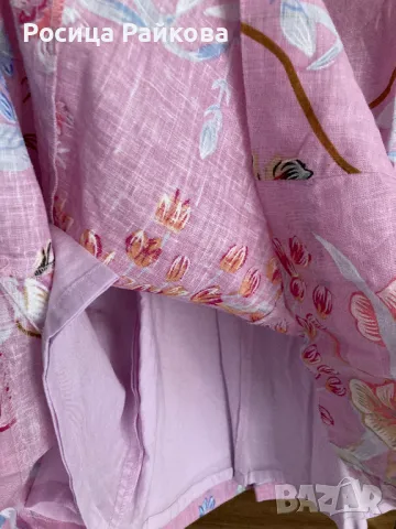 Ленена рокля 42 размер, снимка 4 - Рокли - 48733722