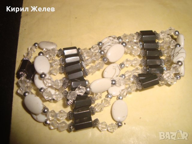 ФЕШЪН КОЛИЕ ОГЪРЛИЦА от КРИСТАЛ и МАГНЕТИТ ХЕНД-МЕЙД БИЖУ 20385, снимка 5 - Колиета, медальони, синджири - 33423110