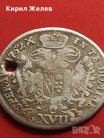Сребърна монета 17 кройцера 1752г. Франц първи Кремниц Австрия 26215, снимка 11 - Нумизматика и бонистика - 42984726