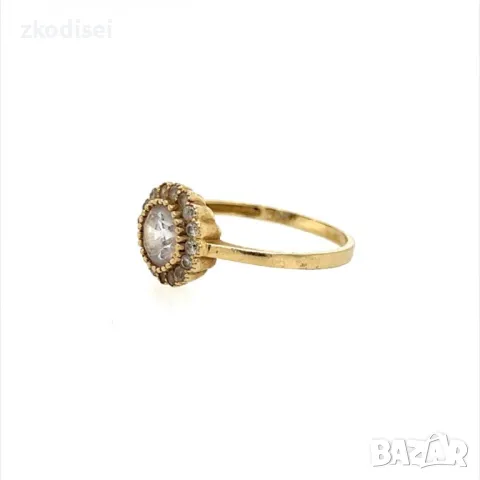 Златен дамски пръстен 1,89гр. размер:56 14кр. проба:585 модел:27278-1, снимка 2 - Пръстени - 47799304