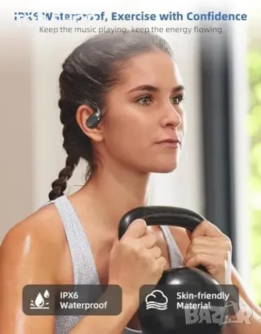 Нови Спортни слушалки с отворен дизайн и водоустойчива конструкция, снимка 6 - Bluetooth слушалки - 49444248