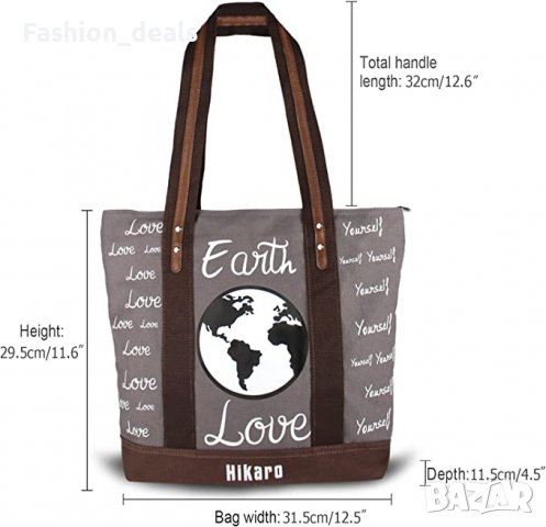 Нова Дамска чанта платнена голяма ежедневна през рамо за пазар спорт, снимка 2 - Чанти - 39281065