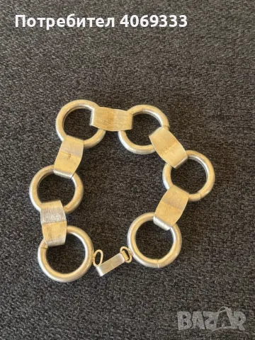 Сребърна дамска гривна 31.77гр , снимка 6 - Гривни - 49909975