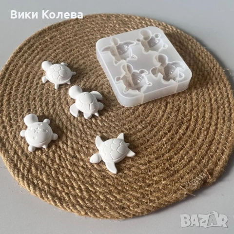 Силиконов молд “Малки костенурки”, снимка 4 - Форми - 51962695