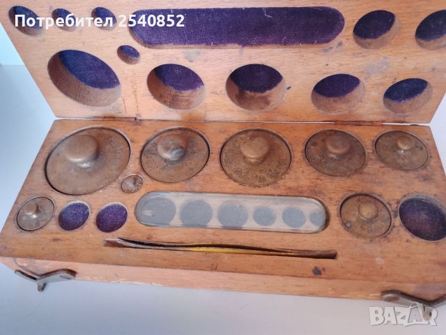 Тежести за везна и бронзов термометър, снимка 2 - Антикварни и старинни предмети - 40047495