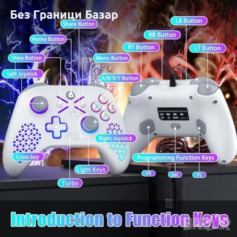 Нов Xbox/PC Гейминг Контролер, Прецизен Джойстик, Вибрация, Сподели Бутон, снимка 5 - Друга електроника - 43773887