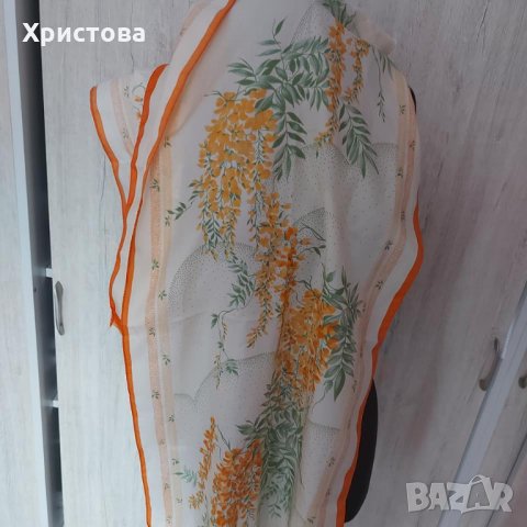 Голям пъстър шал в оранжево - 3,00лв., снимка 2 - Шалове - 33074090