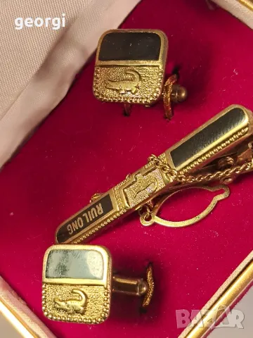 комплект ръкавели и щипка за вратовръзка Ruilong  7/4, снимка 3 - Бижутерийни комплекти - 49854738