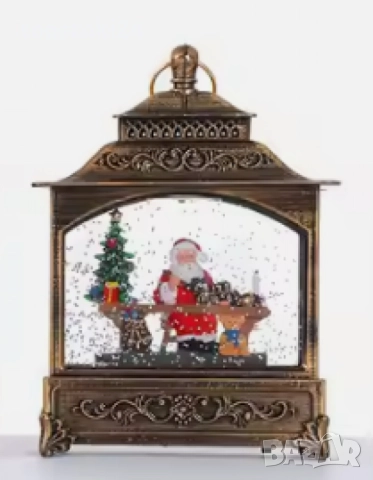 Коледна лампа със сняг и коледни орнаменти, снимка 4 - Други стоки за дома - 52352369