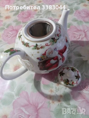 Порцеланов чайник, снимка 2 - Прибори за хранене, готвене и сервиране - 43554859