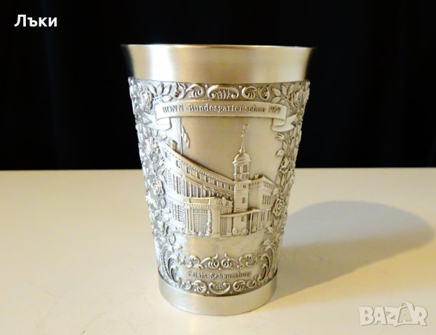 Чаша от калай с релефни картини от Bonn. , снимка 4 - Антикварни и старинни предмети - 27266626