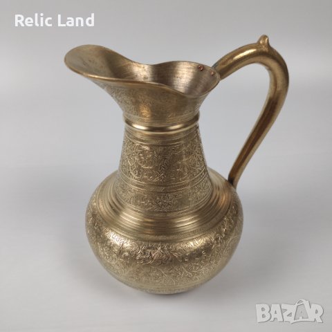 Стара бронзова кана Индия, снимка 3 - Антикварни и старинни предмети - 43946919