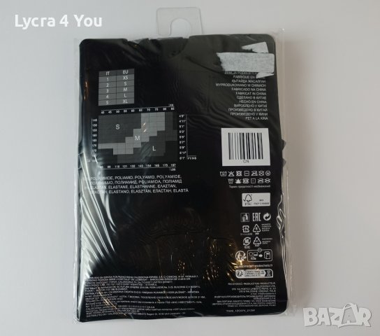 S/M нов черен дамски чорапогащник ситна мрежа с вертикални черни ръбове, снимка 5 - Бельо - 43792901