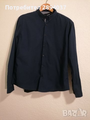 Мъжка риза FSBN тъмно синя, снимка 1 - Ризи - 43711176