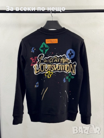 Louis Vuitton Мъжка Черна Блуза С Дълъг Ръкав Луис Витон Код V.B.59