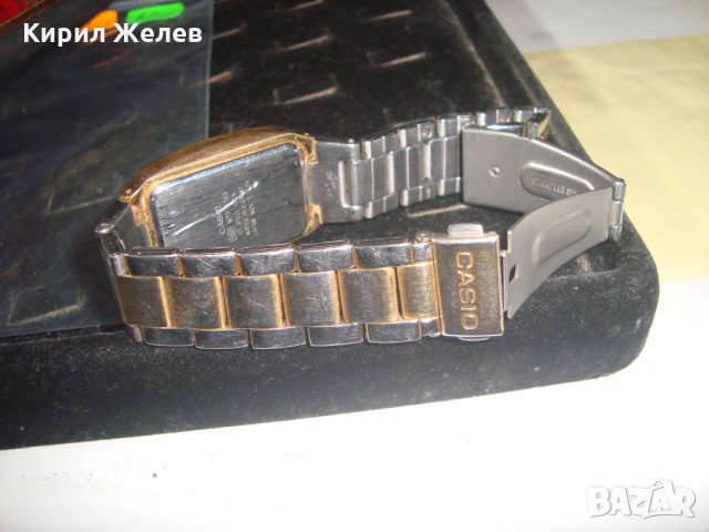 CASIO ОРИГИНАЛЕН ПОЗЛАТЕН ЯПОНСКИ ЧАСОВНИК РАБОТЕЩ с ОРИГИНАЛНАТА ВЕРИЖКА КАСИО и ЛУКС КУТИЯ 22351, снимка 17 - Мъжки - 32912112