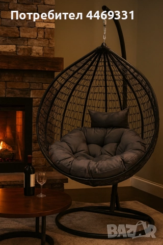 Градинска висяща люлка тип гнездо,яйце–Промоция!, снимка 7 - Градински мебели, декорация  - 52332308