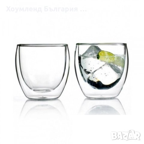 Тънкостенни чаши за кафе с двойно дъно и термо стъкло комплект 2 бр., снимка 3 - Чаши - 26792054
