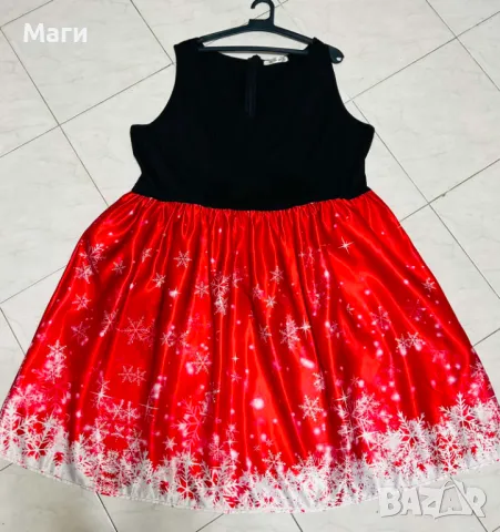 Дамска Коледна рокля 2ХЛ-3ХЛ, снимка 4 - Рокли - 48357973