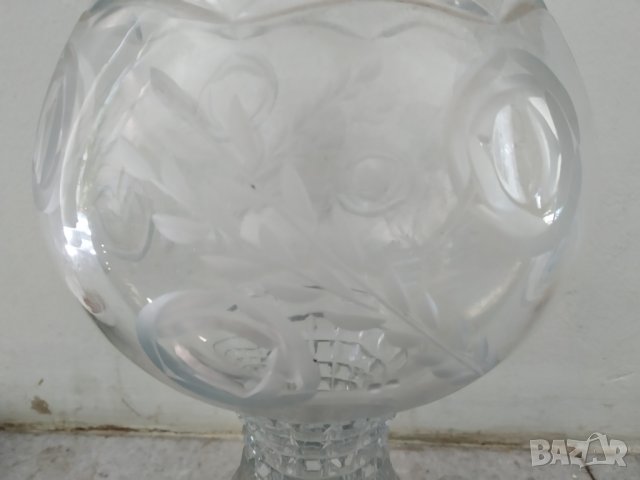 стара кристална ваза,бонбониера, снимка 2 - Антикварни и старинни предмети - 37273753