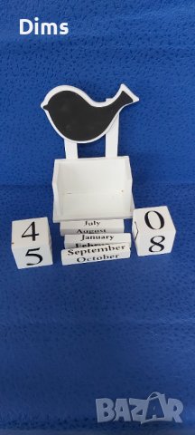 Вечен дървен календар птица, снимка 4 - Декорация за дома - 38486644
