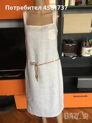 Ленена рокля Benetton, размер S, снимка 2 - Рокли - 51613896