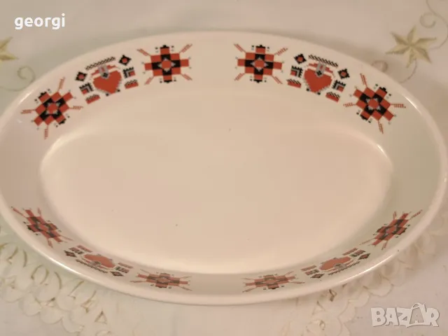 Керамично елипсовидно плато  23/2, снимка 2 - Аксесоари за кухня - 49309320