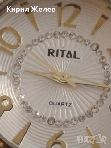 Модерен дизайн дамски часовник RITAL WATER RESIST QUARTZ с кристали 41739, снимка 3 - Дамски - 43892761