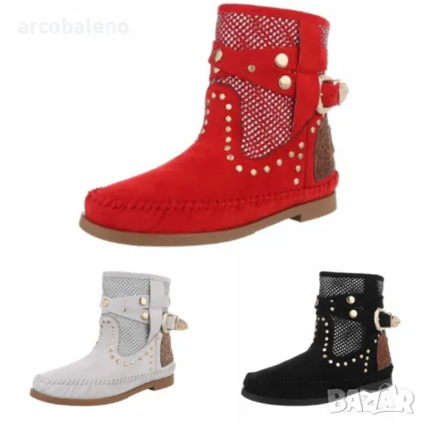 Дамски уестърн и байкерски ботуши, 3цвята 