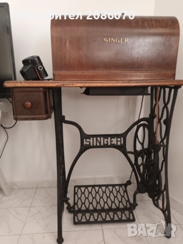 Старинна шевна машина Singer, снимка 2 - Антикварни и старинни предмети - 52910064
