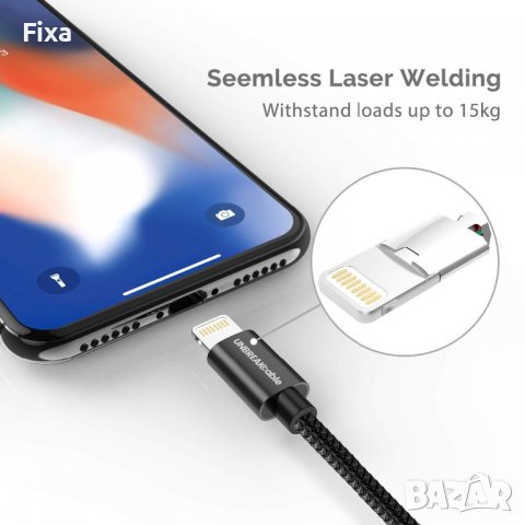 Кабел USB към Lightning (UNBREAKcable), снимка 4 - Оригинални зарядни - 39560331