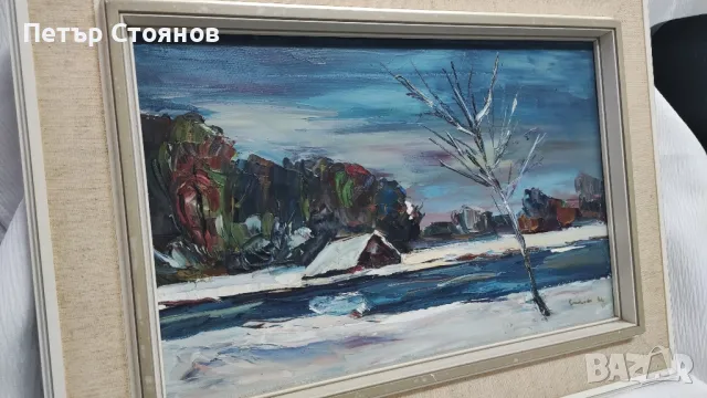 Страхотна френска картина - маслени бои, снимка 5 - Картини - 48881521