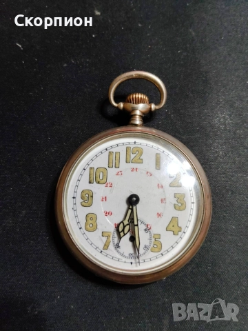 Джобен СРЕБЪРЕН часовник - JUNGHANS - ГЕРМАНИЯ - 15 РУБИНА, снимка 9 - Джобни - 48834021