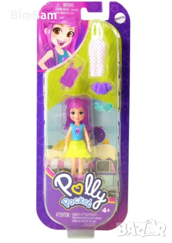 Мини кукла с дрехи за преобличане Polly Pocket с аксесоари / Mattel