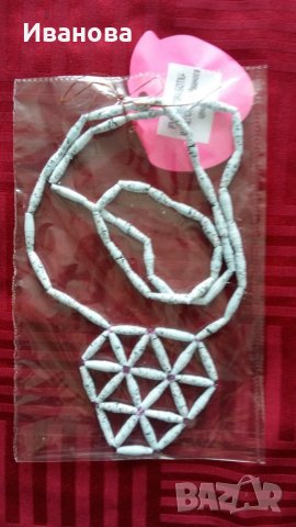 Ръчна изработка на бижута от хартия и квилинг  0.50лв лакирани са със декопажен лак, снимка 4 - Колиета, медальони, синджири - 28645952