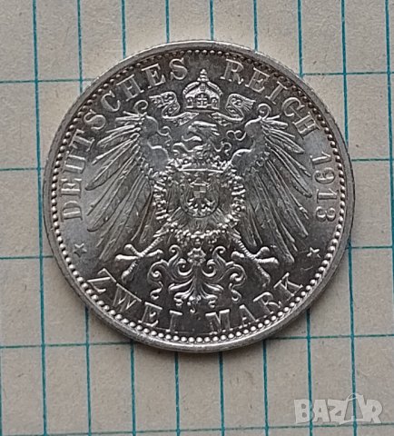 2 марки 1913 Прусия , снимка 2 - Нумизматика и бонистика - 43208807