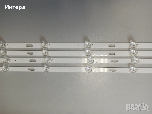 4 бр.LED ленти 30-55-0D23-4x10-1085.65x12.5-210901-1.8 -10 диода 3v 187mm за SAMSUNG UE55AU7172U, снимка 2 - Части и Платки - 52738627