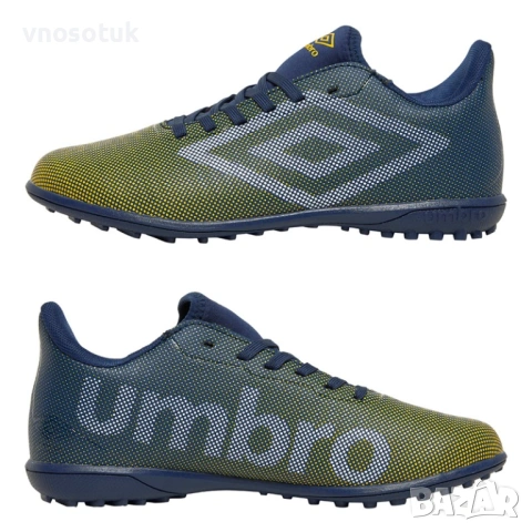 Мъжки футболни обувки Umbro Velocita Matrix 1.0 TF Astro Poseidon/​Бели/​Пламтящо жълти-номер 44