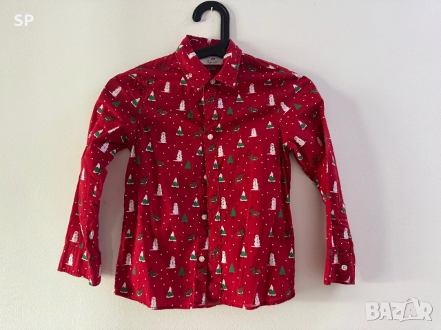 Коледна риза за момче, 6-7г
